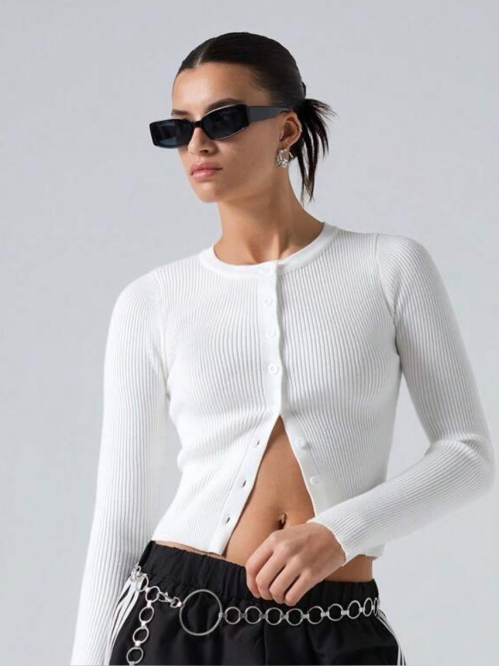 Women's Ribbed Button Up Sweater